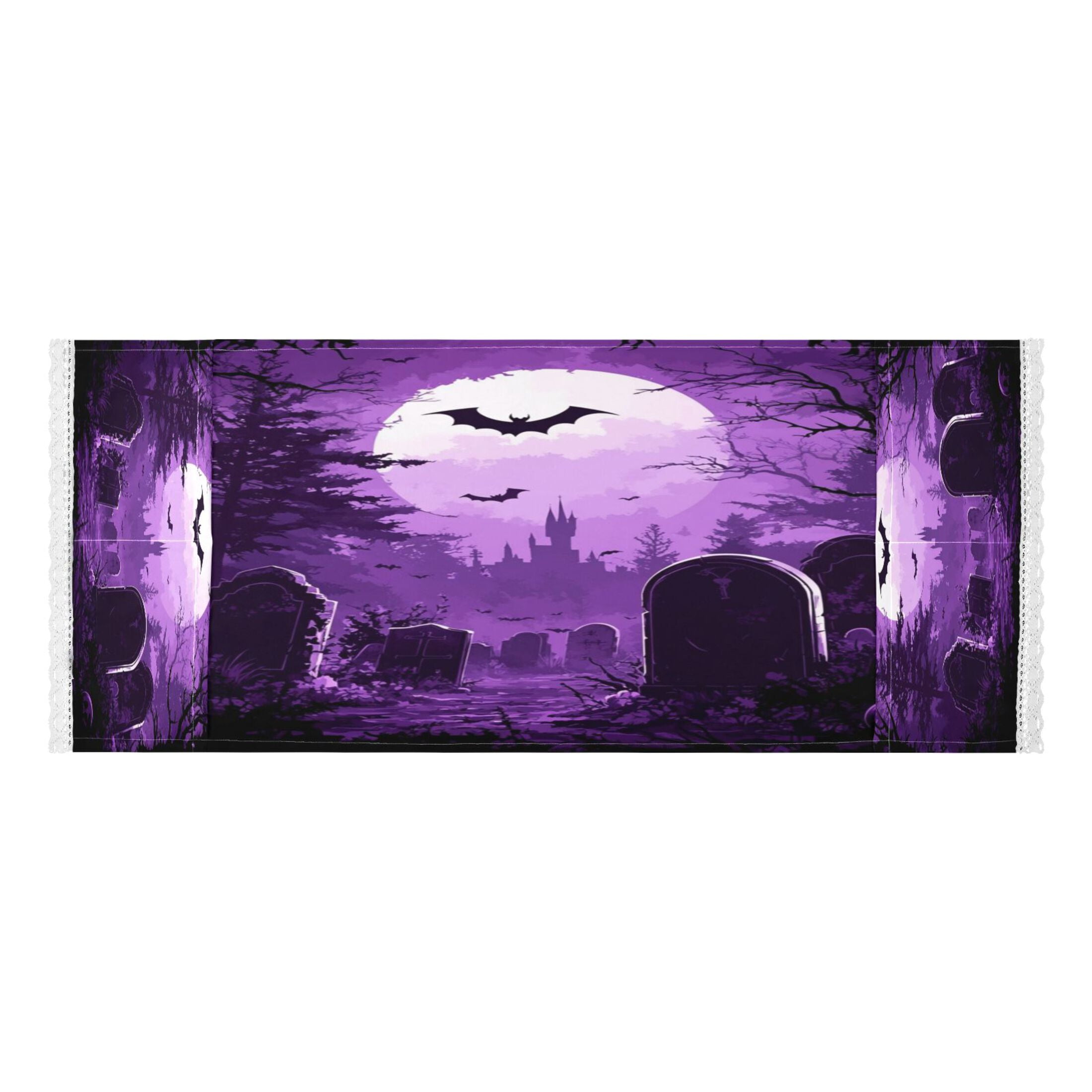 Purple Full MoonWasher and Dryer Covers Dust-Proof and Oil Resistant Fridge Cover with 4 Storage Pockets Washing Machine Top Cover for Laundry Kitchen Home 51.2 x 22 In