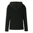 thumbnail image 7 of UAMVSH Tunic Hoodie for Women Casual Knitted Long Sleeve Hooded Sweatshirts Loose Crew Neck Pullover Tops Ladies Fashion(3X-Large,Black), 7 of 7