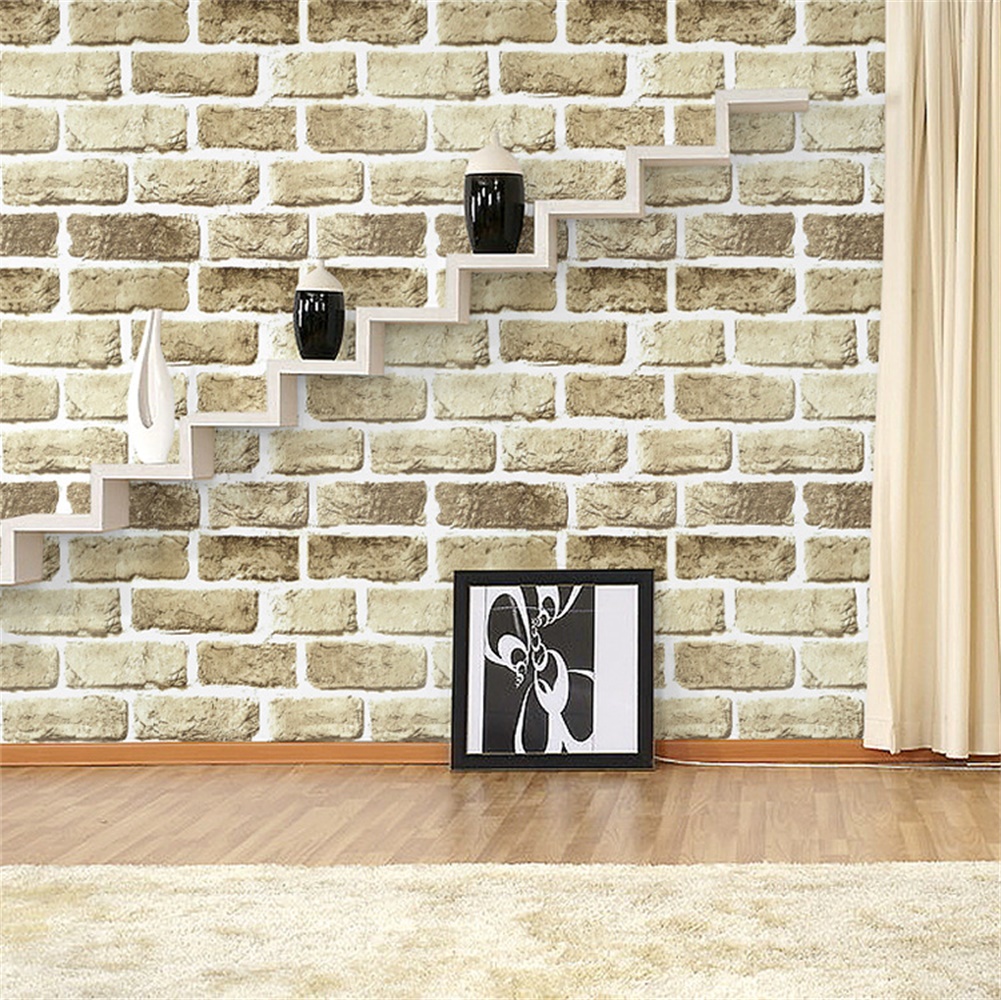 10M Waterproof Lifelike Brick Style Contact Paper Decorative Self