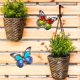 thumbnail image 3 of Billuyoard Mariposas ingeniosas de metal disponibles para interiores y exteriores para decoración colgante de micropaisaje de jardín Decoración del hogar azul, 3 of 6