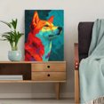 thumbnail image 5 of Colorful Shiba Inu Canvas Wall Art, Retro Dog Portrait Print, Pet Lover Home Decor Gift, 5 of 8