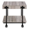 thumbnail image 6 of Furniture of America Acres Wood Natural 3-Piece Coffee Table Set with Wheels, 6 of 20