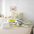 thumbnail image 6 of Manfei Lemon Print 7-Piece Twin Bedding Sets,Lemon Botanical Bedding Comforter Set,Yellow Blue White Sheet Sets For Girls,Super Cozy Room Decor Reversible, 6 of 8