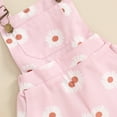 thumbnail image 5 of Toddler Baby Girl Clothes Floral Daisy Bib Overalls Suspender Shorts Romper Jumpsuit Kids Girls Shortall Summer Outfit, 5 of 7