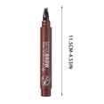 thumbnail image 3 of weibbin Four Sided Beard Brush Eyebrow Pencil Waterproof Sweat Proof Quick Drying 3ml for Grooming, 3 of 6