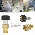 thumbnail image 1 of Pack of 2 Car Washing Portable Threaded Adaptor Portable Washer M22 to 1/4 Inch Adapter Quick Connection High Pressure Water Hose Connectors Accessories, 1 of 1