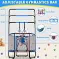 thumbnail image 3 of CITYLE Trampoline for Kids 600LBS 60'' 5FT Toddler Trampoline Indoor Outdoor with Basketball Hoop, Swing, Adjustable Bar, Mini Small Trampoline with Enclosure, Gifts for Toddlers, Boys & Girls, 3 of 8