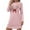 Pink, variant on Aboser Christmas Night Shirts for Women Trendy Elk Graphic Nightgowns Soft Long Sleeve Pajama Dress Lightweight Casual Short Sleepwear Holiday Outfits