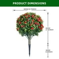 thumbnail image 2 of Danolapsi 23.6" Artificial Topiary Flower with Ground Spike Set of 2,Artificial Topiary Ball Trees with Rose Flowers, PE Fake Plants with Metal Stakes for Indoor and Outdoor Decor, 2 of 9