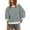 Gray, variant on Wensltd Womens Sweatshirt 3/4 Sleeve Oversize Crewneck Loose White Tops