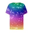 thumbnail image 3 of Fiudx Camisas para Mujer Blusa de Manga Corta Estampada a La Moda para Mujer, Blusas Informales con Cuello Redondo, 3 of 4