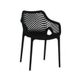 thumbnail image 4 of Meridian Furniture Mykonos Black Outdoor Patio Dining Chair (Set of 4), 4 of 8