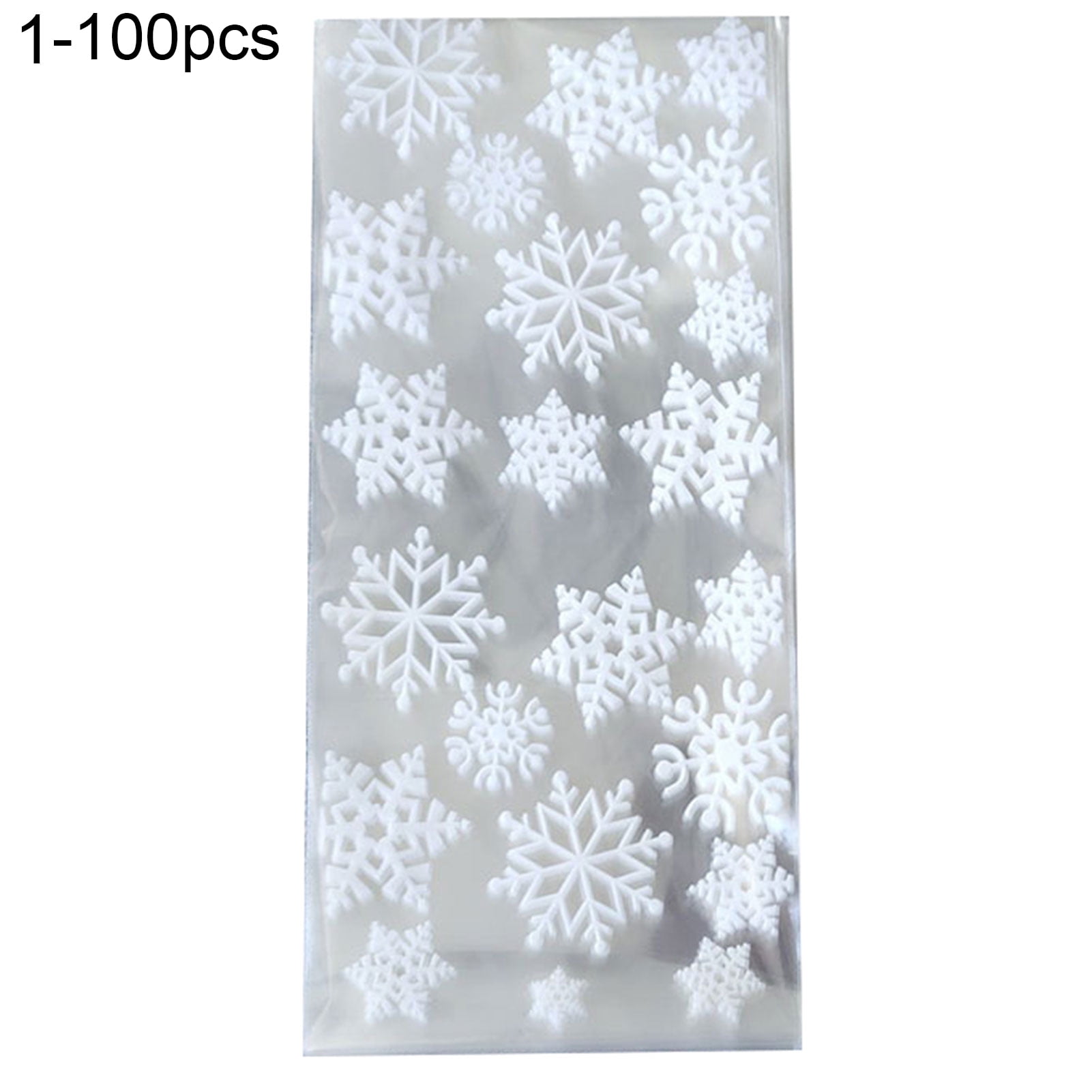 100pcs Snowflake Patterned Packaging Bags For Diy Candy & Baking Packaging