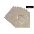 thumbnail image 2 of Smoke Suede Acid Free 7x7 Heart Picture Frame Mat with White Core Bevel Cut for 4x5 Pictures - Fits, 2 of 3
