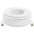 thumbnail image 2 of Cmple Digital Coaxial Cable F-Type Male RG6 Coax Digital Audio Video with F Connector Pin Satellite Cord - 75 Feet White, 2 of 2