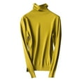 thumbnail image 4 of Wangmeiwg Women's Wool Seamless Sweater Turtleneck First Line Long Sleeve Knitted Pullover Tops Puffy Sweater, 4 of 4
