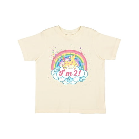 

Inktastic 2nd Birthday Unicorn Rainbow Girls Gift Toddler Toddler Girl T-Shirt