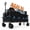 Black, variant on 52" Heavy Duty Collapsible Garden Wagon Cart – 460lbs Capacity, 350L Extra Large Utility Yard Cart with 16" All-Terrain Wheels, Rotating Handle, Removable Sides, Cup Holders, Red