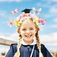 thumbnail image 5 of Girl's Graduation Photo Props Set Butterfly Floral Headband Academic Cap For Kids Celebration Fairy Flower Headpiece Hair Wreath, 5 of 5