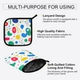 thumbnail image 3 of Yayeee Oven Mitts and Pot Holder Set of 2 Heat Resistant Kitchen Gloves Baking Hot Pad, Colorful Round, 3 of 5