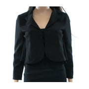 Alfani Petite Mixed Media Blazer Deep Black PM