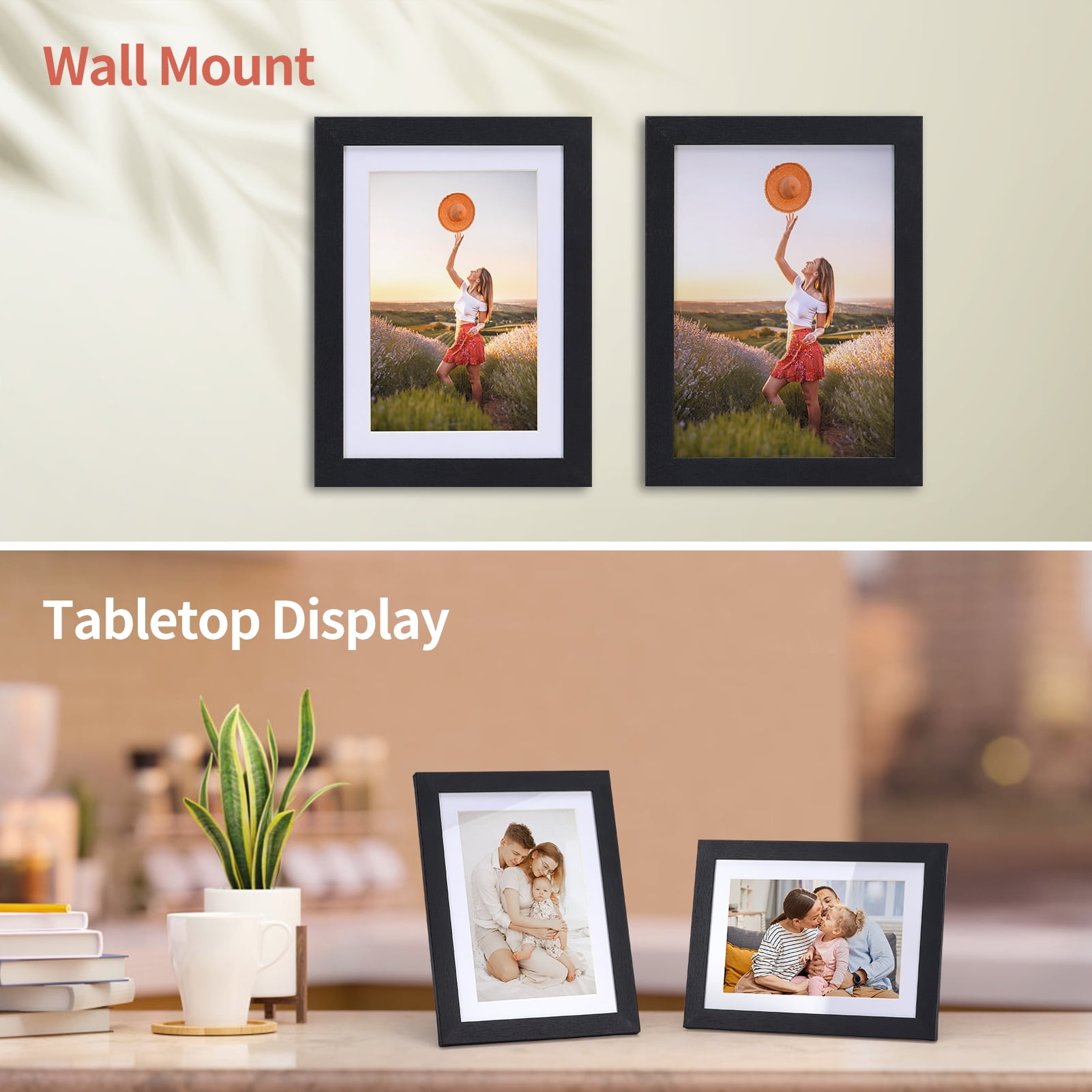 Giftgarden Wooden Picture Frames Set 15, 4x6 or 5x7 (w/o Mat