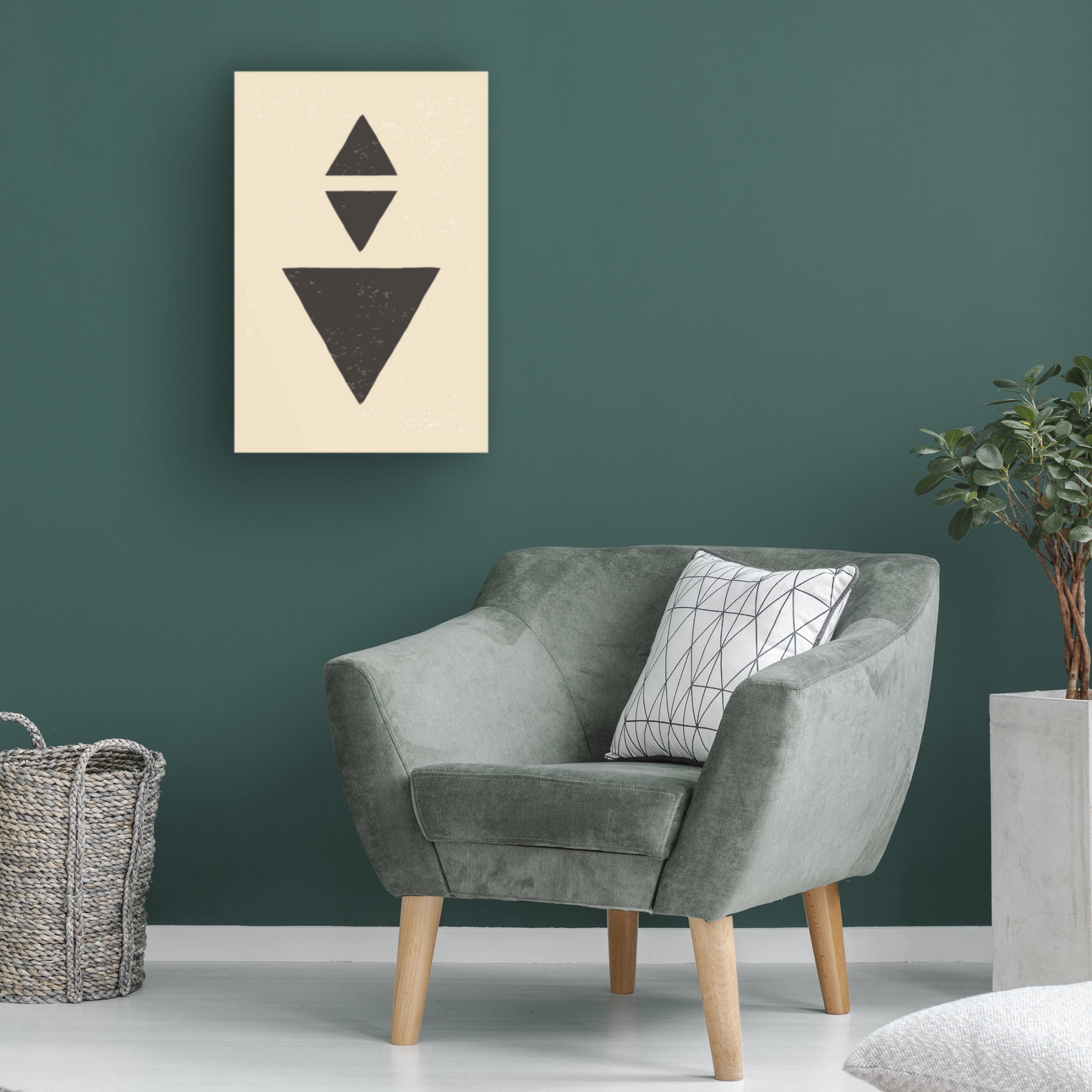 Trademark Fine Art jay stanley Abstract Triangles 3 Canvas Wall Art