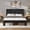 Antique Dark Grey, variant on MMGW Queen Wood Platform Bed Frame, Dark Black