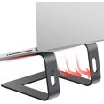 thumbnail image 4 of Support pour Ordinateur Portable en Aluminium Compatible avec Apple Mac MacBook Air Pro 10 à 15,6 Pouces, Support Ergonomique pour Ordinateur Portable, Gris Cosmique, 4 of 7