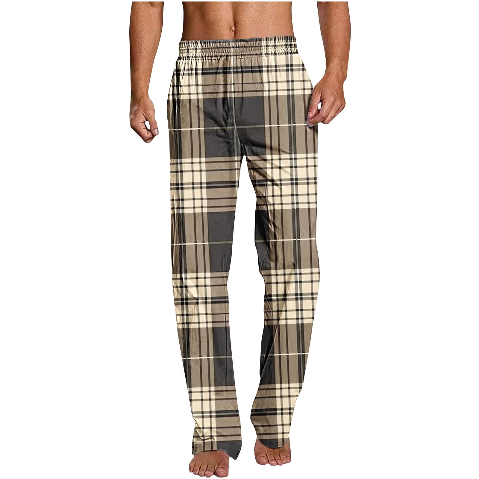 Pisexur Mens Pajama Pants Fashion Plaid Pj Bottom Comfy Casual
