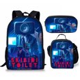 thumbnail image 1 of Skibidi Toilet Student Backpack Children'S Meal Bag Pencil Bag Three-Piece Backpack, 1 of 2