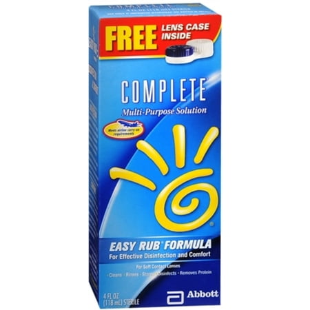 COMPLETE Multi-Purpose Solution Easy Rub Formula 4 oz (Pack of (Best No Rub Contact Solution)