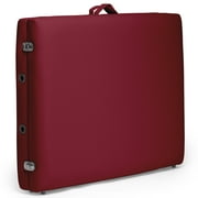 Saloniture Professional Portable Folding Massage Table with Carrying Case - Burgundy