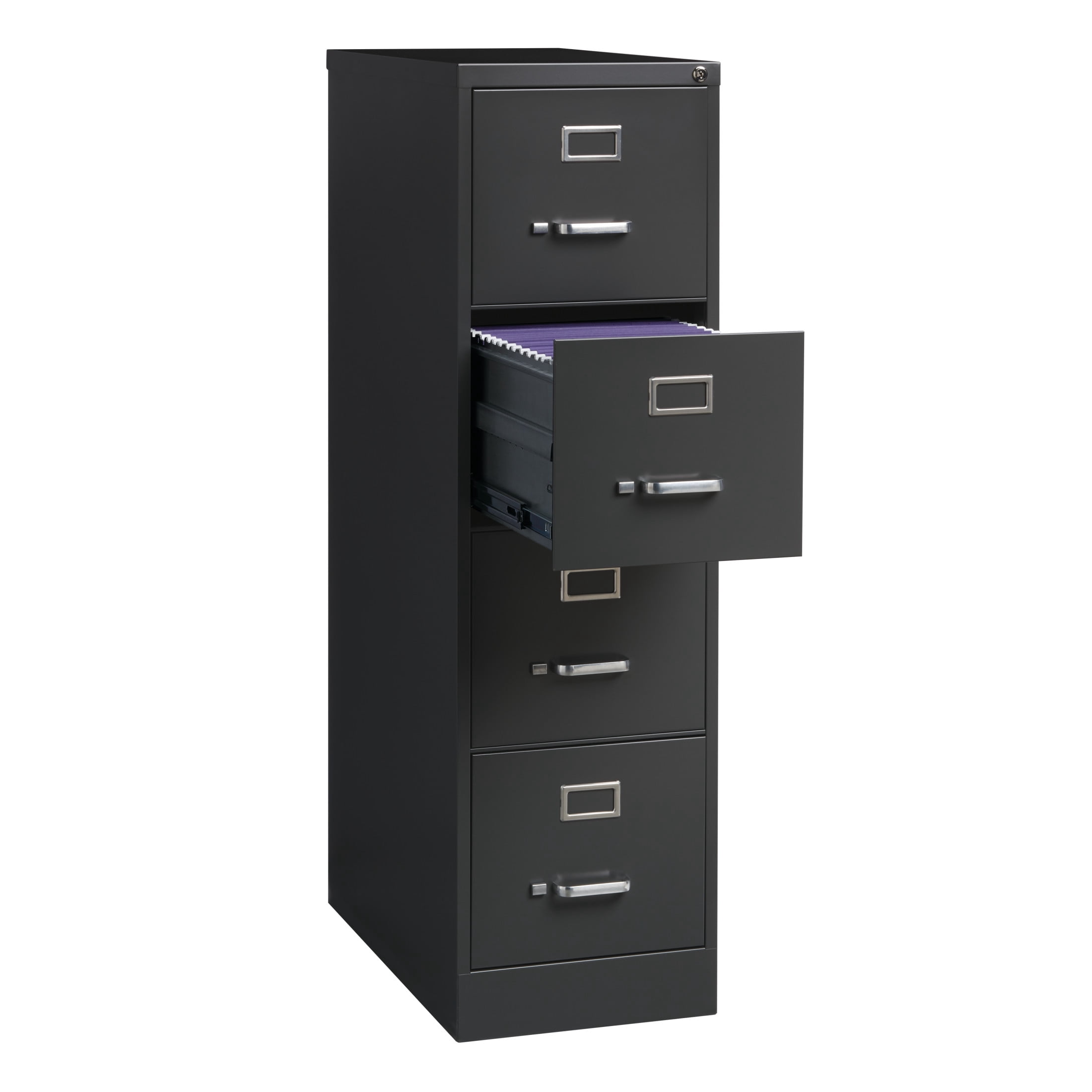 Hirsh 26.5" Deep 4 Drawer Letter Width Vertical File Cabinet, Commercial Grade, Charcoal