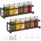 thumbnail image 1 of CHAO Especiero de Cocina, Especiero de Metal sin Taladrar, Especiero de Pared para Cocina, Especiero para Macetas de Especias, Accesorio para Armario de Cocina, 29x6x6cm (Negro, 2 Piezas), 1 of 5