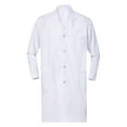 thumbnail image 4 of Handshe Unisex Lab Coat Long Sleeve Button Pockets Turndown Collar Solid Color Lightweight Workwear Cardigan for Men & Women, 4 of 8