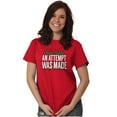 thumbnail image 4 of Xmas Dear Santa An Attempt Was Made Plus Size Crewneck Graphic Tee Shirt Brisco Brands 5X, 4 of 5