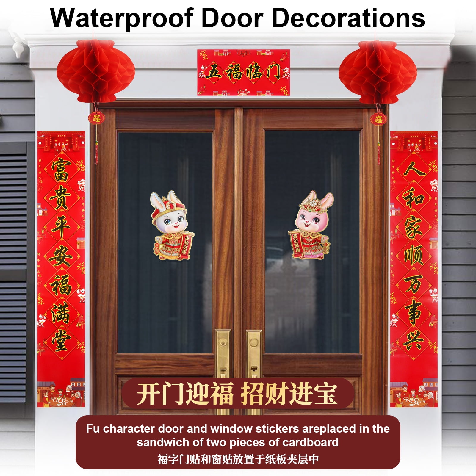  LeeLoon 51Pcs Chinese New Year Decorations, Chinese Couplets  Chunlian Lucky Hanging Ornaments Red Envelopes Red Lanterns Fu Character  Chinese Spring Window Door Decor for 2024 Spring Festival : Tools & Home