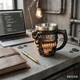 thumbnail image 5 of V8 Engine Coffee Mug Stainless Steel Coffee Mug Stainless Steel Coffee Cup Steampunk Decor Vintage Decor for Home Vintage Home Decor Aesthetic Bronze Car Enthusiast Mug 1 Pack, 5 of 5