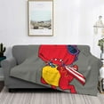 thumbnail image 2 of Fotbe Dinosaur Super Hero Cartoon Manta de Franela con Estampado, Manta Ultrasuave para Cama, Sofá, Auto, Hipoalergénica y Antibolitas-80"x60", 2 of 6