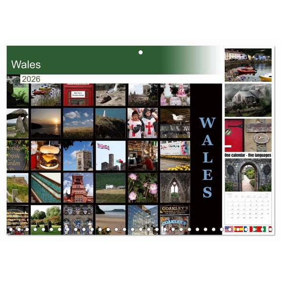 Wales (Monthly Wall Calendar 2026 11.7 x 16.5 (open)), CALVENDO 14 Month Calendar