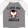 thumbnail image 4 of Inktastic I Love My Abuela with Cute Penguin and Hearts Girls Long Sleeve Baby Bodysuit, 4 of 5