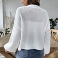 thumbnail image 5 of Binmer Women’s 3D Floral V-Neck Knit Cardigan Long Sleeve Button Front Ladies Casual Textured Floral Embellished Layering Sweater,Sizes S-XL, 5 of 6