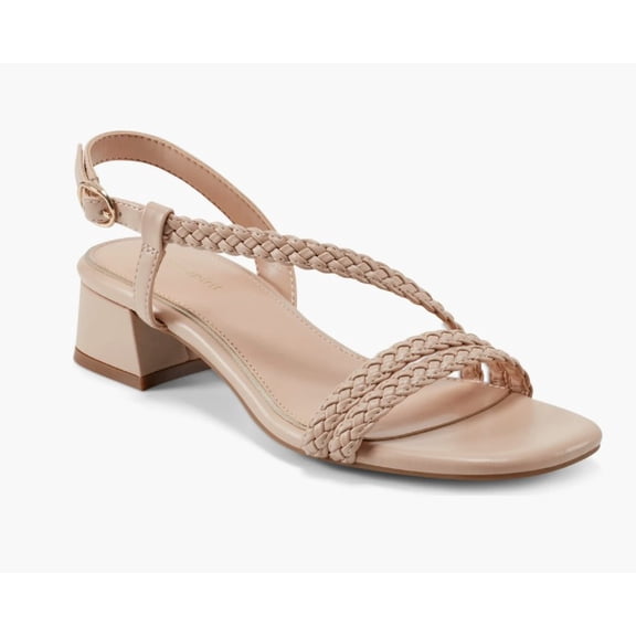 Easy Spirit Women's Size 7 M, Sagie Low Block Heel Dress Sandals, Light Natural