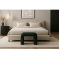 thumbnail image 2 of Meridian Furniture Niagara Green Boucle Fabric Bench, 2 of 7