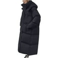 thumbnail image 1 of LSLJS Veste Longue d'Hiver à Capuche Manches Longues en Coton Épais Veste Ample en Coton pour Femmes, 1 of 5