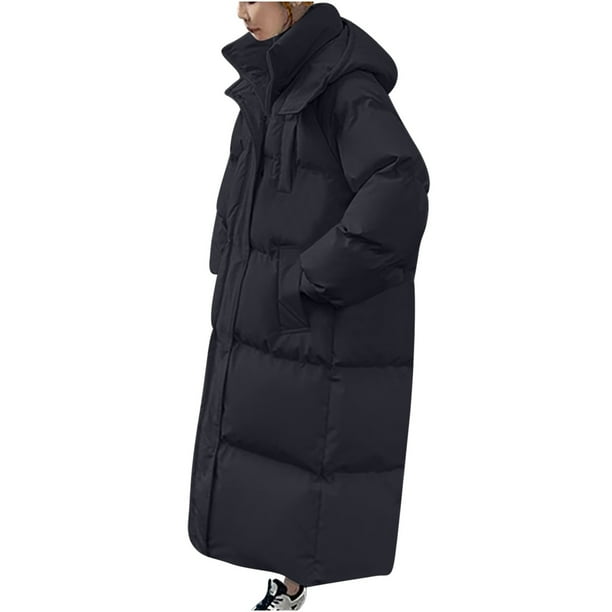 Puntoco Chaqueta De Algodón De Manga Larga Con Capucha Larga De Invierno Para Mujer Chaqueta De Algodón Gruesa Chaqueta De Algodón Suelta Puntoco Puntoco-1