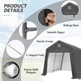 10x10 ft Outdoor Portable Storage Shelter Shed with Rollup Ventilated