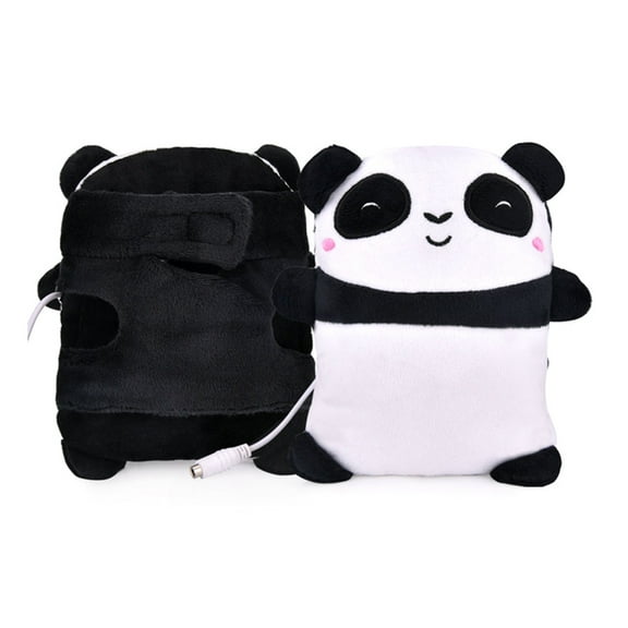 Cartoon Panda USB Electric Heated Gloves Fingerless Winter Heating Hand Warmer