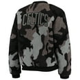 thumbnail image 4 of Women's The Wild Collective Black Boston Celtics Camo Sherpa Full-Zip Bomber Jacket, 4 of 4